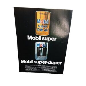 1981 Mobil 1 Motor Oil Ad Mobil Super Duper Synthetic Oil Vintage Print Ad